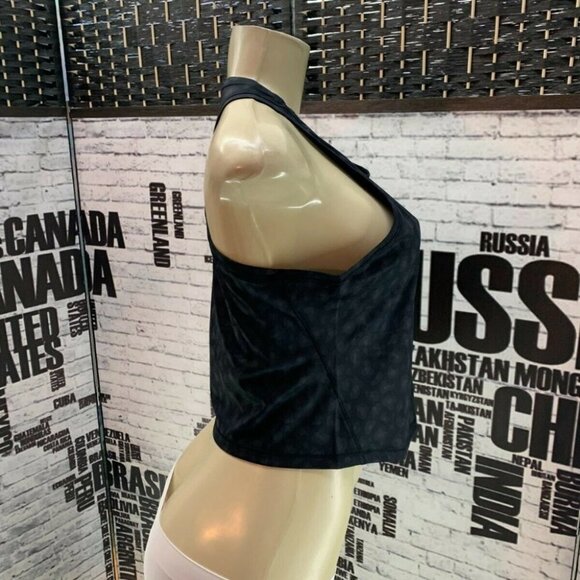 90 Degree L Animal Print Racerback Crop Tank Top - Picture 2 of 6